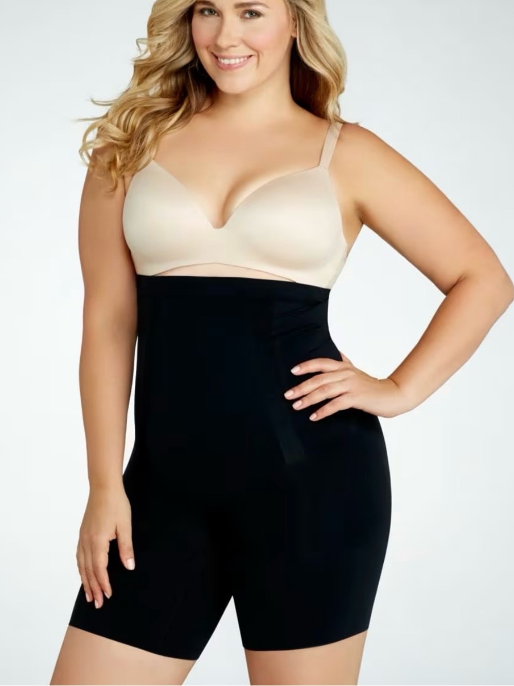 Spanx OnCore High Waist Firm Control Thigh Shaper Shorts Black PS1915 Plus Sz 2X